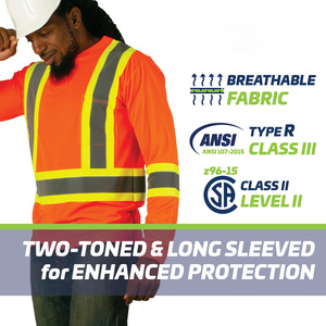 Gilets de sécurité de construction en maille orange haute visibilité Gilet de sécurité réfléchissant Vêtements de travail multi-poches - Product Image 3