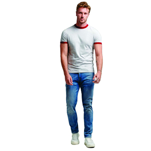 T-shirt 100% coton à impression personnalisée pour homme avec coupe régulière et design graphique contrasté - Product Image 1
