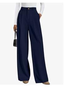 Pantalon palazzo élégant taille haute pour femmes, pantalon large décontracté pour le travail, pantalon de bureau professionnel, taille plus, nouveauté - Product Image 5