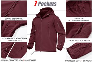 Veste de ski à capuche pour homme personnalisée, imperméable, pour snowboard, sports de plein air, veste chaude isolée pour l'hiver, vêtements de ski et de neige - Product Image 3
