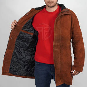 Elegante Gabardina de Cuero Sintético para Hombre con Tacto Suave, Estilo Moderno, Ecológica y Ligera - Product Image 5