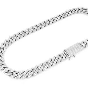 Collier de diamants de laboratoire en or 10 carats éblouissant E Color Brilliant Cut VVS2 Clarity Premium Jewelry Fournisseur d'exportation classique pour femmes - Product Image 1