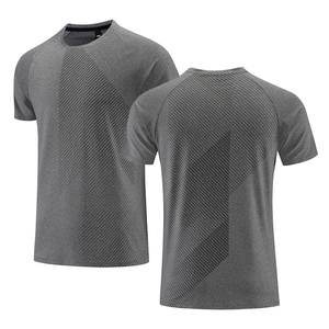 Camiseta de secado rápido para hombre, ropa deportiva informal para Fitness, gimnasio, entrenamiento y jogging, estilo Formal transpirable para correr - Product Image 4