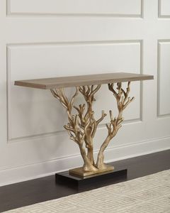 4 Tier Modern Design Gold Color Metal <b>Console</b> <b>Table</b> Sleek Design for Entryway Living Room or Hallway Deco - Product Image 3