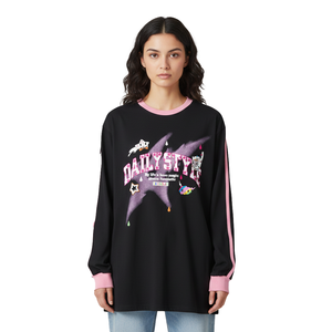 Ladies Printed Tee Knitted Digital Printing Soft Smooth Fabric Casual Breathable Comfortable Modern Fashion Wear - Product Image 3