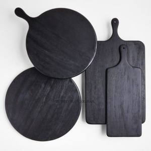 Blocs à découper en bois de qualité supérieure enduits de poudre de couleur noire avec taille et forme personnalisées disponibles au prix le plus bas - Product Image 1