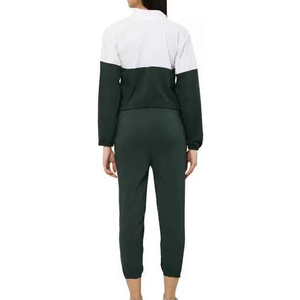 Survêtement color block pour femme, manches longues, col roulé, fermeture éclair, pantalon de jogging sportif avec poches latérales, vêtements d'automne - Product Image 4
