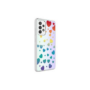 Coque en silicone premium pour Samsung Galaxy A52, motif cœur n°3, bleu M, protection arrière souple et translucide en silicone A17 - Product Image 1