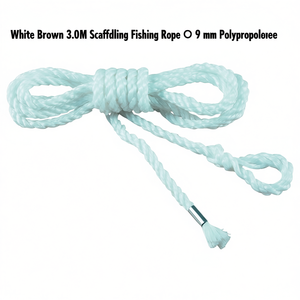White Brown 3.0M <b>Scaffolding</b> Fishing Rope 9 mm Polypropylene - Product Image 3