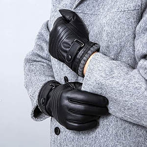 Guantes de moda de cuero PU hechos a medida de alta calidad superventas nuevos guantes de vestir de invierno de diseño liso para fiesta diaria - Product Image 6