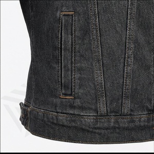 Veste en jean extensible de haute qualité, sur mesure, OEM, couleur personnalisée, nouvelle arrivée, technique de lavage à boutons, haut de gamme tendance pour femmes - Product Image 5