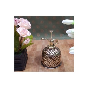 silver Spray Bottle For Garden mist With brass Mist Pump & Watering Cans <b>Sprayer</b> hand made embossed finish available in INDIA - Product Image 1