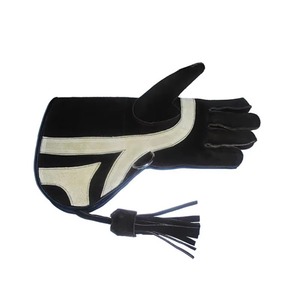 Guantes de cetrería de cuero de alta calidad para entrenamiento al aire libre forro polar suave y cuero nobuk calidad profesional - Product Image 4