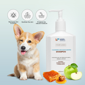 Champú limpiador e hidratante para mascotas respetuoso con el medio ambiente OEM/OED con harina de avena, miel de manuka y manzana verde personalizable - Product Image 2