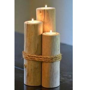 Portavelas de Madera en Forma de Corazón Romántico Hecho a Mano, Decoración Rústica para el Hogar y Regalo para Navidad - Product Image 6