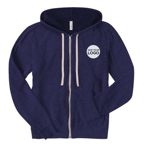 Sweat à capuche unisexe Bella + Canvas, léger, à fermeture éclair intégrale, en tissu tri-blend - Product Image 5