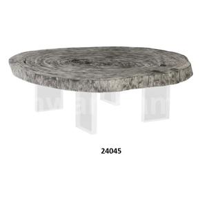 Table d'appoint ronde en acier inoxydable noir et marbre supérieur avec poli à la main et métal fini pour la maison, hôtel et bureau - Product Image 3