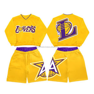 Conjunto Casual de Verano para Hombre, Color Sólido, Tejido de Punto, Manga Corta y Pantalones Cortos, Ligero, Cintura Elástica, Tallas Grandes - Product Image 5