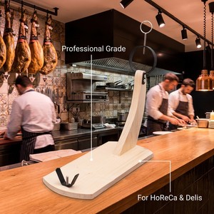 Jamonero de Madera Personalizado, Soporte para Jamón Español al por Mayor, Soporte de Madera Maciza con Abrazadera Metálica - Product Image 3