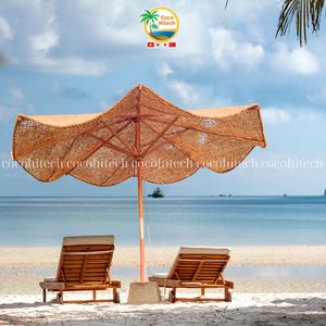 Sombrilla de Fibra de Coco Natural Increíble con Calidad Premium Ecológica de 280 cm de Diámetro para Uso en Jardín por COCO HITECH - Product Image 3