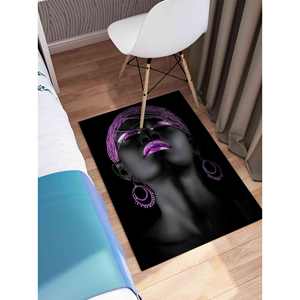 Tapis imprimé : Grand, Petit, Populaire, Noir, Escalier, Luxe, Violet, Ethnique, Personnalisé, Femme Africaine, Tapis doux non tissé - Product Image 1
