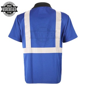 Camiseta Polo de Seguridad de Algodón con Logotipo Personalizado, Ropa de Trabajo al por Mayor, Alta Visibilidad, Secado Rápido, Transpirable, con Cinta Reflectante, Unisex - Product Image 4