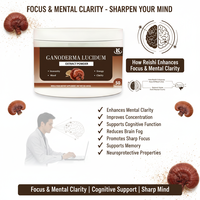 Extrait pur de champignon Reishi, extrait de Ganoderma Lucidum, poudre d'extrait de Reishi, poudre de Ganoderma Lucidum