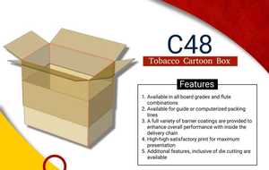 Boîte C48 de qualité exportée ou boîte de stockage de tabac pour l'emballage en vrac boîte d'emballage en carton ondulé du fournisseur indien - Product Image 2