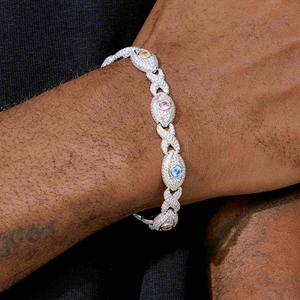 Bracelet tennis en or jaune de luxe avec charme en diamant personnalisé - Cadeau OEM - Product Image 4