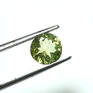 พลอยทัวร์มาลีนทรงกลมเหลี่ยมเพชรพลอยสีเขียวอมเหลืองธรรมชาติสำหรับทำเครื่องประดับพลอยเม็ดเดี่ยว - Product Image 5