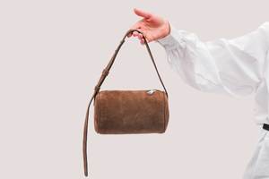 Single Shoulder <b>Crossbody</b> Baghigh-end Cylindrical <b>Women's</b> Leather <b>Large</b> Capacity vintage Style <b>Women's</b> <b>Bag</b> LCYB-0075 - Product Image 2