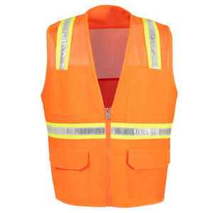 Vêtements de travail personnalisés haute visibilité en gros, vêtements de travail réfléchissants, gilet de sécurité, vestes de chantier avec poches pour hommes - Product Image 3