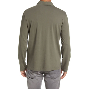 Polos de manga larga personalizados para hombre al por mayor, polos de algodón 100% para Otoño/Invierno - Product Image 4