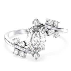 REYES, diseño elegante, anillos de compromiso de moissanita de Plata de Ley 925 para mujer, regalo de aniversario caro para esposa, joyería fina - Product Image 1