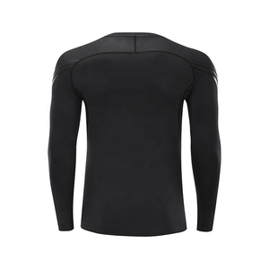 Camiseta Deportiva de Manga Corta para Hombre, Diseño Moderno, Cuello Redondo, Color Puro, Elástica, Compresión, Protección UV UPF50+, Secado Rápido, Venta al Por Mayor - Product Image 3