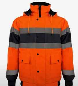 High Quality Long Sleeve Hi Vis Safety <b>Reflective</b> Jacket Customized Color & Logo Polyester <b>Material</b> - Product Image 4