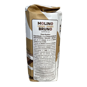 Harina Italiana Multigrano MOLINO BRUNO de Primera Calidad, 1 kg, Molienda Cilíndrica para Pizza, Pan, Bollos, Pasteles y Uso en Panadería - Product Image 3