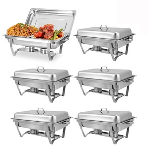 Plato de frotamiento de Metal decorativo, plato de servicio Premium, calentador de comida de Buffet elegante para boda, fiesta, banquete, Hotel y restaurante - Product Image 6