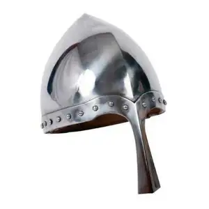 Experimente cascos de latón de acero medieval antiguo genuino hechos a mano listos para la batalla Color personalizado decoración del hogar artesanal indio - Product Image 1