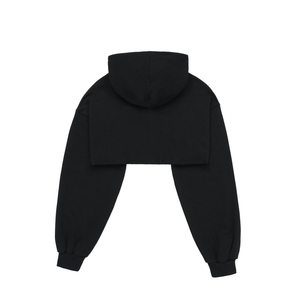 Sudadera con capucha de manga corta bordada personalizada al por mayor en línea, sudadera deportiva de algodón para correr para mujer - Product Image 5