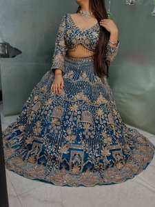 Lehenga de 4 Metros con Malla Suave y Volantes, con Capas de Can Can y Lona, Elegante y Premium, para Fiestas Étnicas, Bodas y Celebraciones - Product Image 5