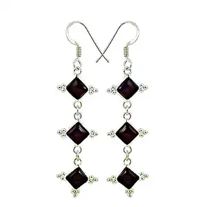 Pendientes de Plata 925 con Granate para Mujer - Joyería Elegante para Uso Diario y Regalo - Product Image 1