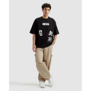 เสื้อยืดวันพีซแบบอัดแน่น ผ้าฝ้าย 100% วาฟเฟิลเจอร์ซีย์ ผ้าวาฟเฟิล 280 กรัม/300 แกรมต่อตารางเมตร ระบายอากาศได้ดี ซักกรด พิมพ์ลายด้วยเทคนิค DTG - Product Image 1