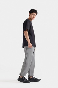 T-Shirt d'été personnalisé pour hommes haut ample à manches courtes mode de rue décontractée sport respirant haut tricoté - Product Image 5