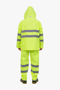 Customizable Logo Windproof Jacket Pants Set Durable Reflective Waterproof Eco-Friendly Polyester Rain Suit <b>Hood</b> XL Outdoor Work - Product Image 4