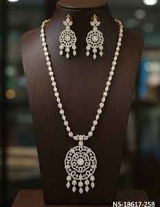 สร้อยคอเพชรสวิสสีทองสำหรับงานปาร์ตี้เครื่องประดับคุณภาพสูงสำหรับผู้หญิงทำมือระดับพรีเมียม - Product Image 3