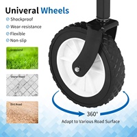 Chariot de plage pliable de grande capacité pour le camping, personnalisé, à usage intensif, pour le jardinage et l'extérieur