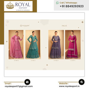 Vêtements ethniques indiens de créateur mode de qualité supérieure Vêtements de mariage Broderie Georgette Salwar Collection de costumes - Product Image 6