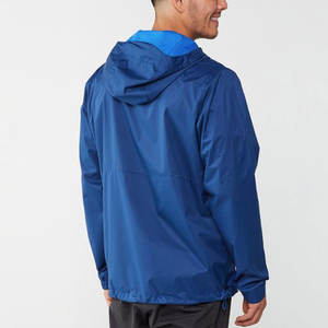 Wholesale <b>Mens</b> 100%Nylon Packable Custom Logo Waterproof <b>Jacket</b> <b>Light</b> Weight Rain <b>Jacket</b> - Product Image 2