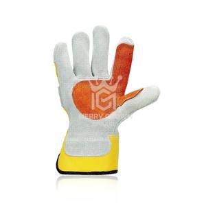 Gants de sécurité en cuir de qualité supérieure Gants de travail en cuir durable Protection des mains en cuir pur fabriqué industriellement - Product Image 3